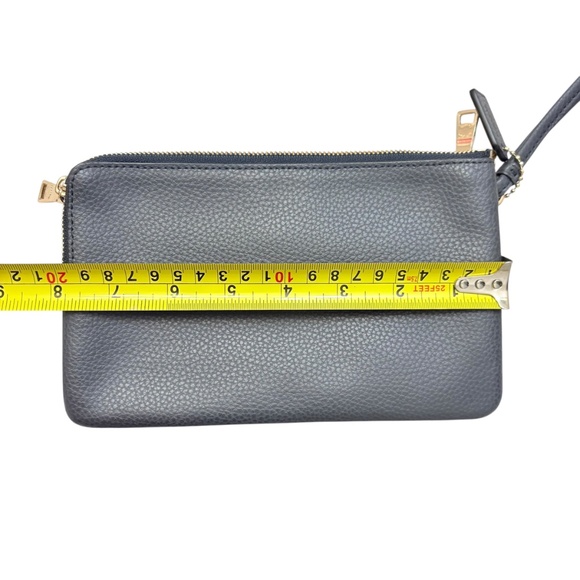 Coach gray leather double zipper clutch bag f87587 - Picture 4 of 8